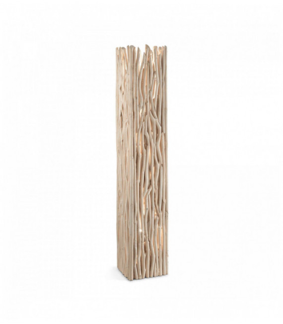 DRIFTWOOD Lámpara de pie de madera 2 bombillas