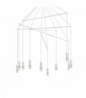White POP pendant light 10 bulbs