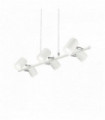 White pendant lamp SHOTS 6 bulbs