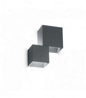 Applique murale Anthracite RUBIK 2 ampoules