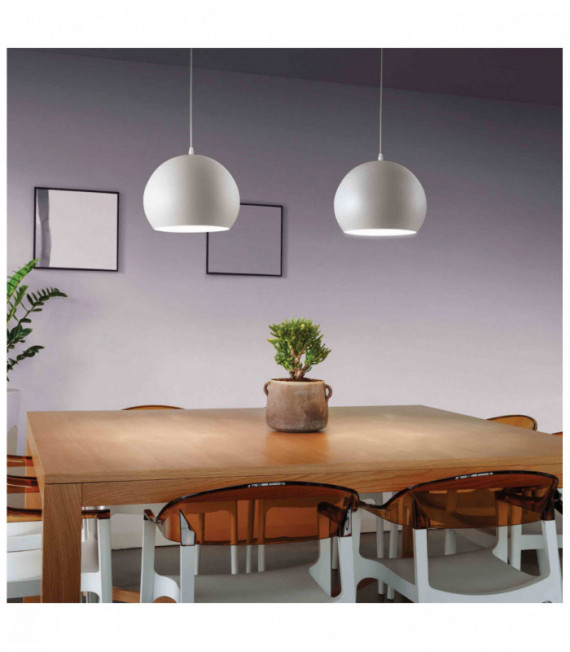 Pendant light white PANDORA 1 bulb