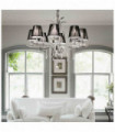 ACCADEMY chrome crystal pendant light 8 bulbs