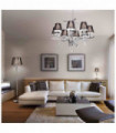 ACCADEMY chrome crystal pendant light 8 bulbs