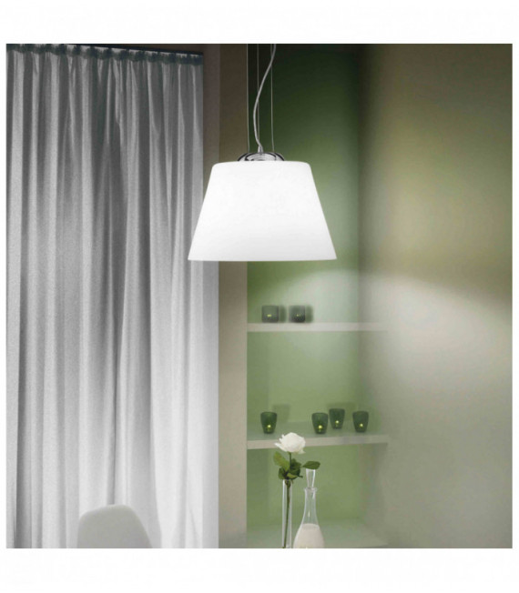 Weiße Aufhängung ZYLINDER 1 Glühlampe Durchmesser 85 cm