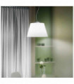 White suspension CYLINDER 1 bulb Diameter 85 Cm
