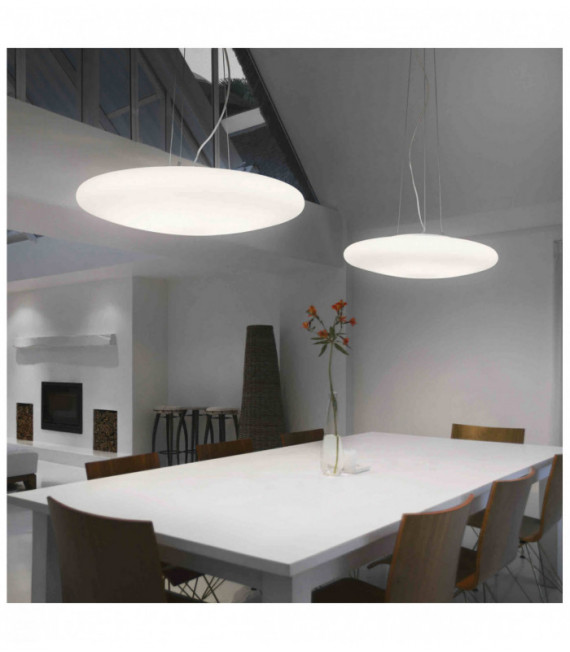 SMARTIES BIANCO lampada a sospensione bianca 3 lampadine Diametro 33 Cm