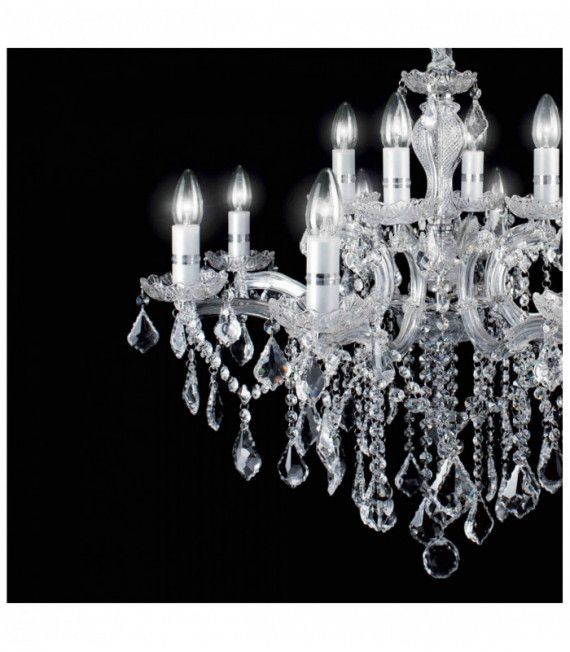 FLORIAN crystal chrome pendant 12 lights