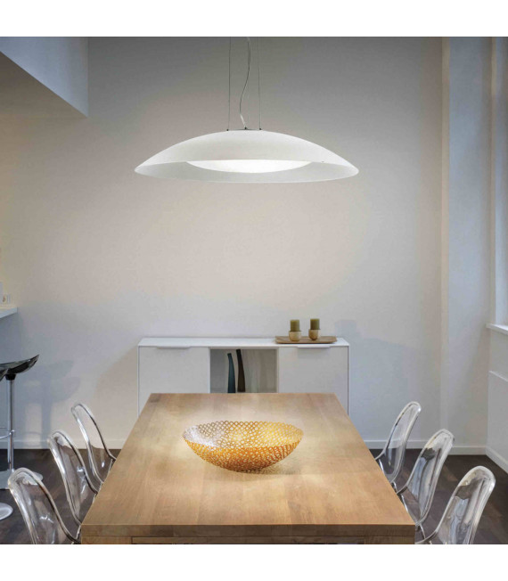 Suspension Blanche LENA 3 ampoules Diamètre 64 Cm