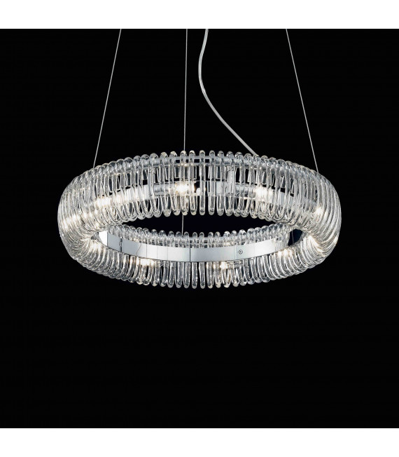 Suspension Chromée QUASAR 10 ampoules