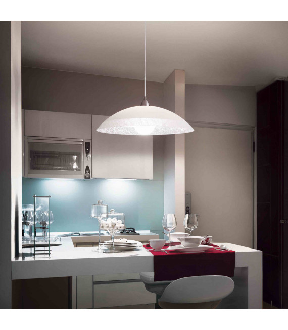 White LANA pendant lamp 1 bulb Diameter 26 Cm