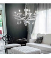 MIRAMARE white pendant light 8 bulbs