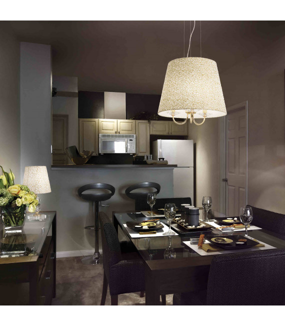 REGINA Pendente in oro 3 lampadine