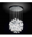 White suspension BOLLICINE 14 bulbs
