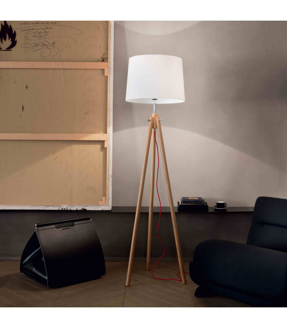 Wood floor lamp YORK 1 bulb
