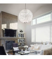 Suspension Chromée en cristal LUXOR 6 ampoules