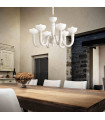 White BON BON pendant light 8 bulbs