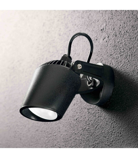 Black wall light MINITOMMY 1 bulb