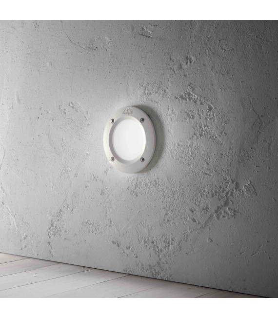 Faretto da incasso bianco LETI 1 lampadina in resina