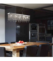 Suspension Transparente en cristal GIADA CLEAR 7 ampoules