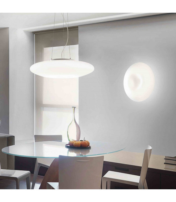 Suspension Blanche GLORY 3 ampoules Hauteur 80 Cm