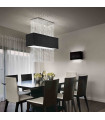Black crystal pendant PHOENIX 5 bulbs