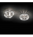 Clear recessed spot in crystal SOUL 1 light bulb in metal