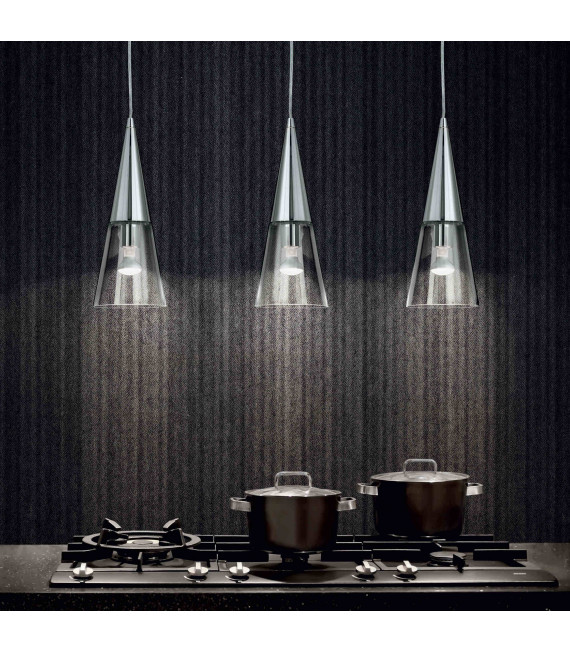 Suspension Chromée CONO 3 ampoules