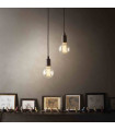 Suspension Noire EDISON 1 ampoule