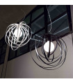 Black pendant light DISCO 1 bulb