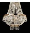 Golden pendant in crystal CAESAR 6 bulbs