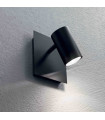 Black wall light SPOT 1 bulb