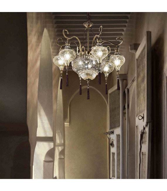 HAREM Brown Sospensione 9 lampadine