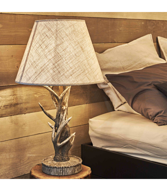 Beige CHALET 1-Licht Tischlampe