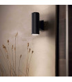 BASE black wall light 2 bulbs