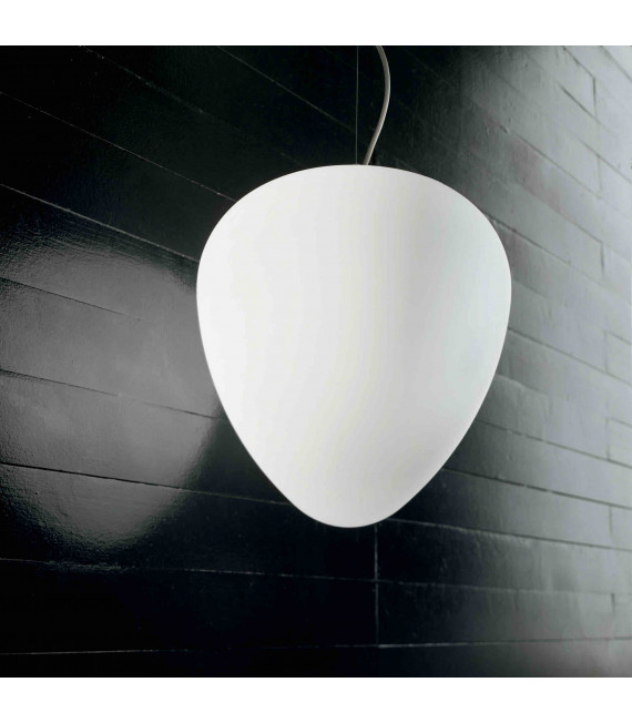 Suspension Blanche PALLADIO 1 ampoule Diamètre 70 Cm