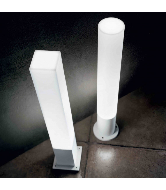 EDO OUTDOOR White Floor Lamp 1 Aluminum Bulb
