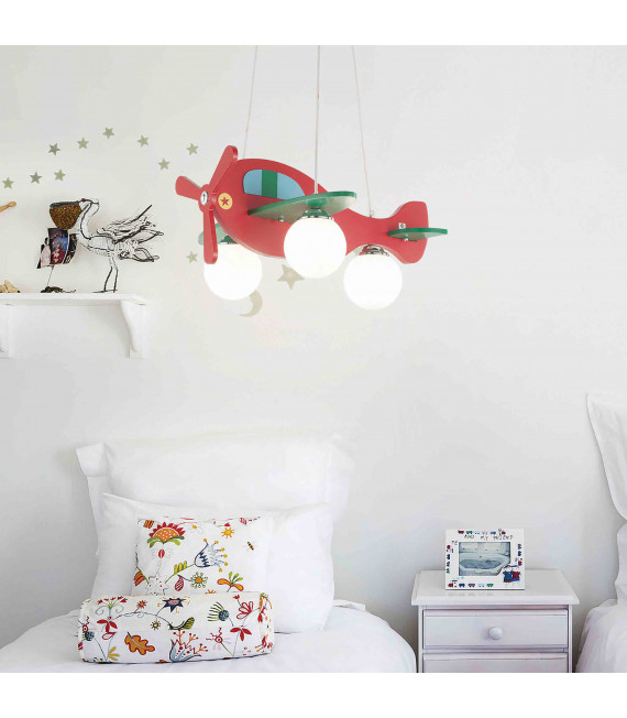 Lámpara colgante PLANE multicolor 3 focos