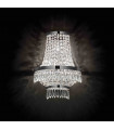 CAESAR 3-light chrome-plated crystal wall light