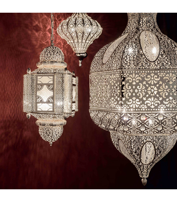NAWA Silver Pendant 1 bulb Diameter 20 Cm