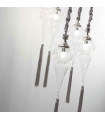HAMMAM silver pendant light 5 bulbs