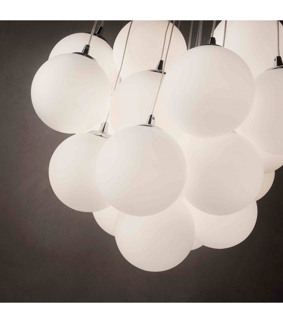 White pendant light MAPA BIANCO 22 bulbs