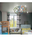 Multicolor MULTIFLEX pendant light 8 bulbs