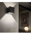 Black wall lamp RUBIK 1 bulb
