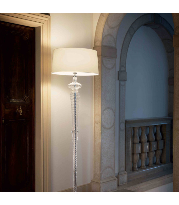 FORCOLA weiße Stehlampe 1 Glühbirne