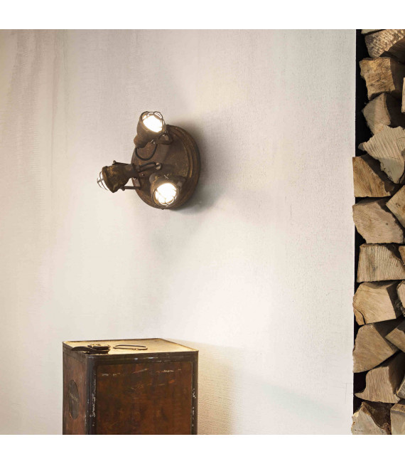 Plafoniera corten BOB MINI 3 lampadine