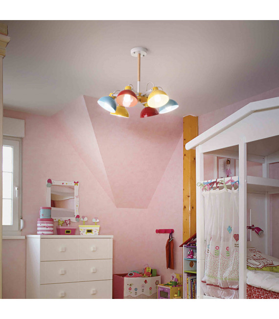 Plafoniera TITTI multicolore 6 luci