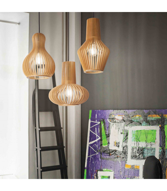 AGRUMI Sospensione Legno 1 Lampadina Larghezza 20 Cm