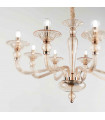 Amber pendant light DANIELI 8 bulbs