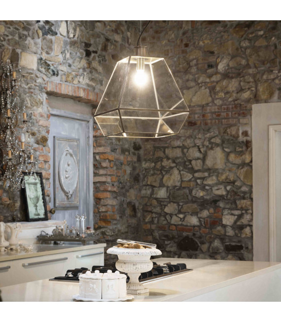 ORANGERIE Braune Pendelleuchte 1 Glühbirne aus Metall