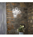Transparent COGNAC pendant light 1 glass bulb